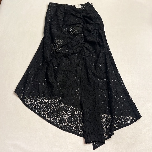 NWT Miss Circle Ursa Black Lace Ruffled Skirt - Picture 5 of 9